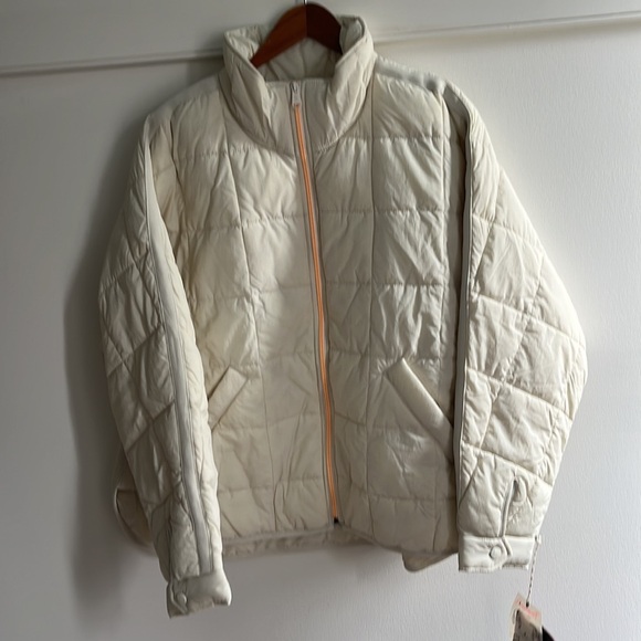 Free People Pippa Packable Puffer Jacket Size L NWT $198  Cream - Picture 5 of 16